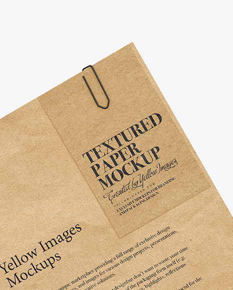 A4 Kraft Paper Mockup