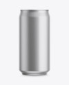 16Oz Metallic Aluminium Can Mockup - Front View (Eye-Level Shot)