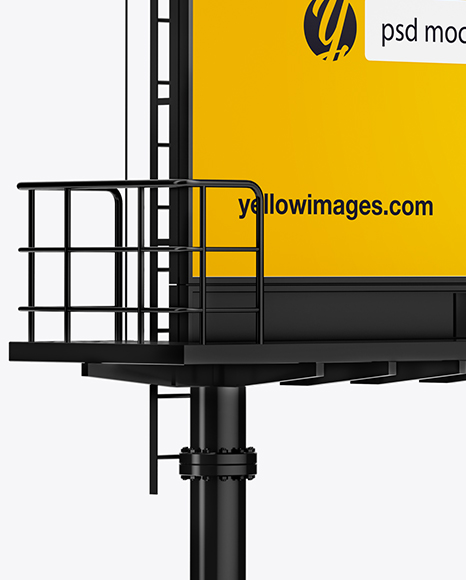 Billboard Mockup - Halfside View