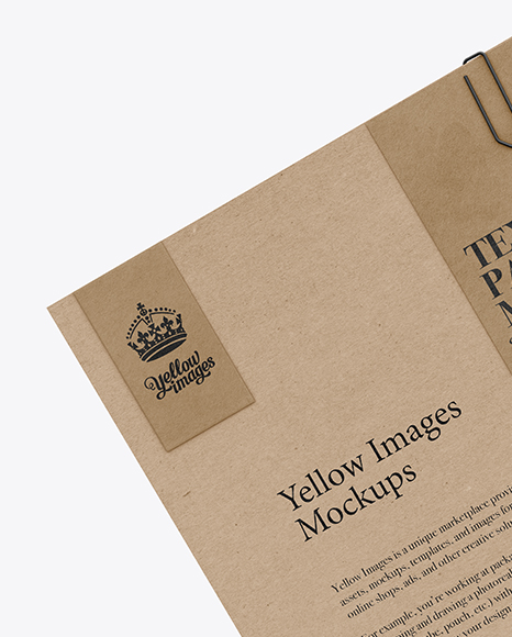 A4 Kraft Paper Mockup