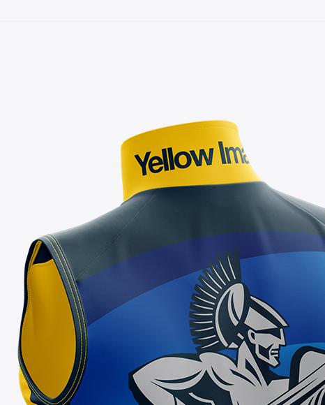 Men’s Cycling Vest mockup (Back Half Side View)