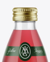 Clear Glass Bottle With Red Drink Mockup Clear Glass Bottle With Red Drink Mockup