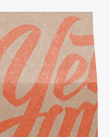 Kraft Paper Box Mockup - Front View