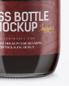 Clear Glass Bottle With Dark Drink Mockup