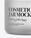 Frosted Glass Cosmetic Jar Mockup - Front View