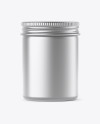 100ml Matte Metal Round Tin Box Mockup - Front View