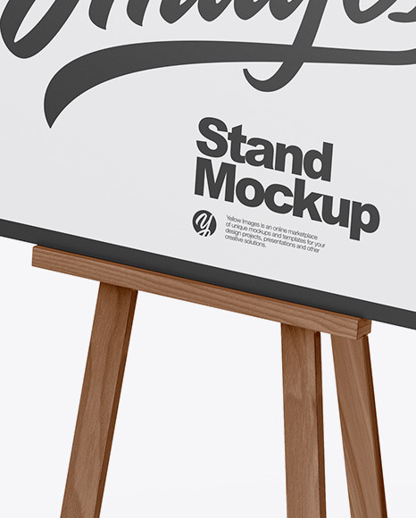 Wooden Stand Mockup