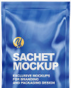 Glossy Sachet Mockup