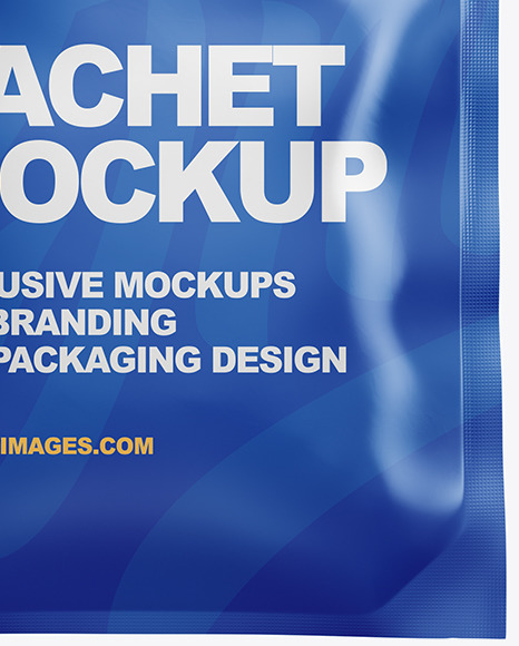 Glossy Sachet Mockup