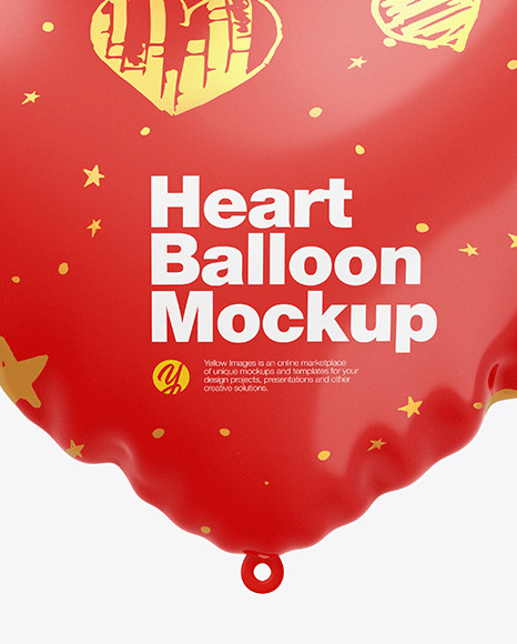 Heart Balloon Mockup