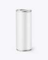 Metallic Drink Can w/ Matte Finish Mockup