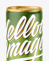 Metallic Drink Can w/ Matte Finish Mockup