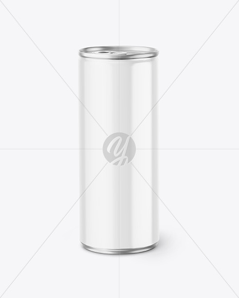 Metallic Drink Can w/ Glossy Finish Mockup