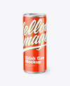 Metallic Drink Can w/ Glossy Finish Mockup