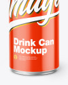 Metallic Drink Can w/ Glossy Finish Mockup