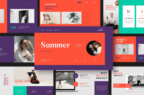 Summer Studio Powerpoint Template - Report