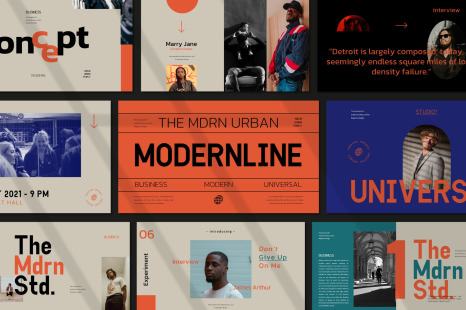 MODERNLINE Powerpoint Template - Report