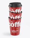 Glossy Coffee Cups Mockup