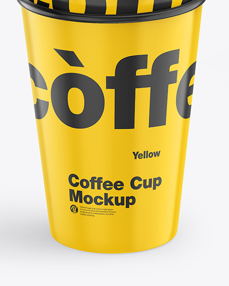 Glossy Coffee Cups Mockup