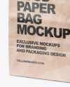 Kraft Paper Bag with Food Mockup