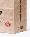 Kraft Paper Bag with Food Mockup