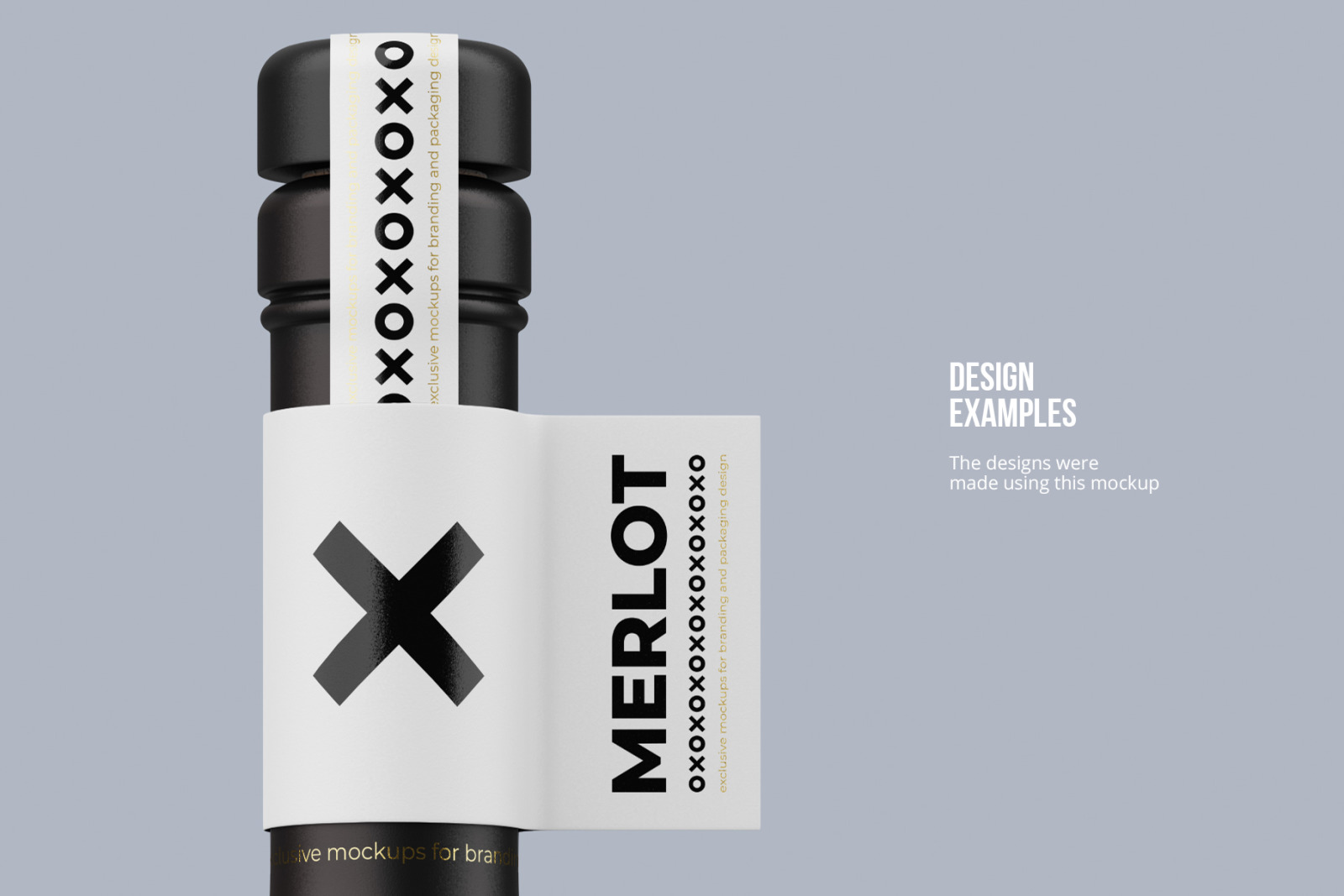 Ceramic Wine Bottle Mockup with Tube - PRO + 7 material