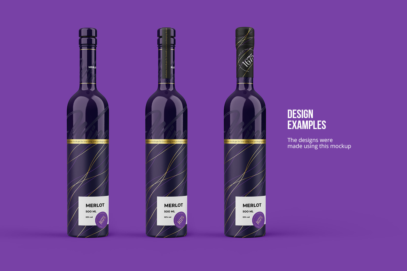 Ceramic Wine Bottle Mockup with Tube - PRO + 7 material