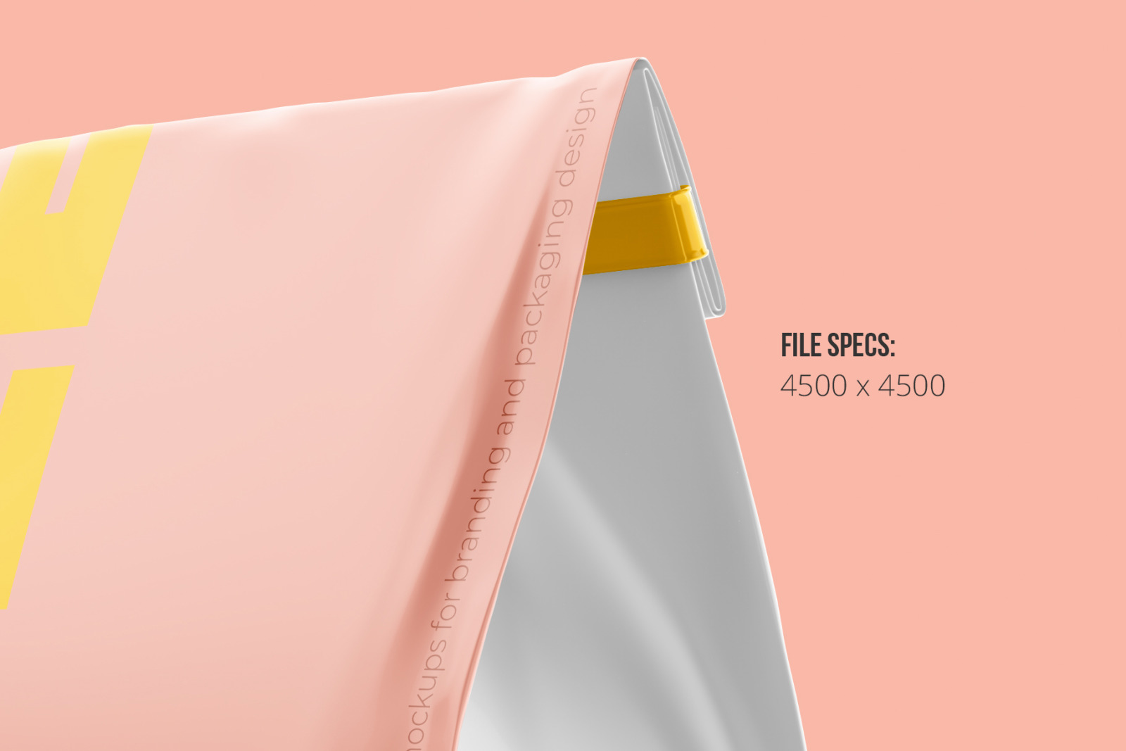 Coffee Pouch Mockup with Cup Coffee Pouch Mockup with Cup