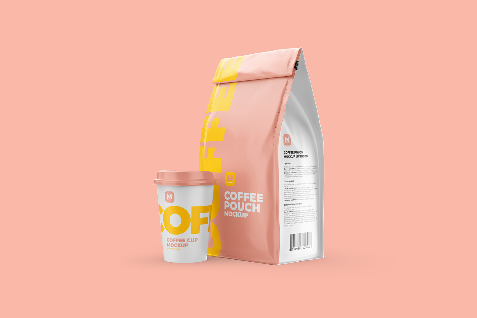 Coffee Pouch Back Half Side with Cup Coffee Pouch Back Half Side with Cup