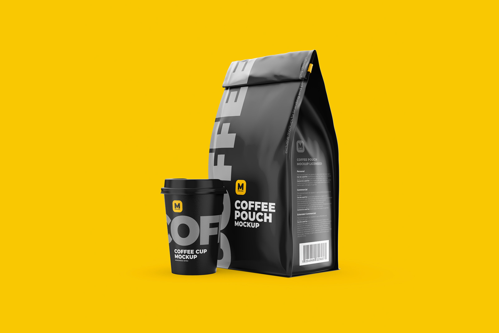 Coffee Pouch Back Half Side with Cup Coffee Pouch Back Half Side with Cup