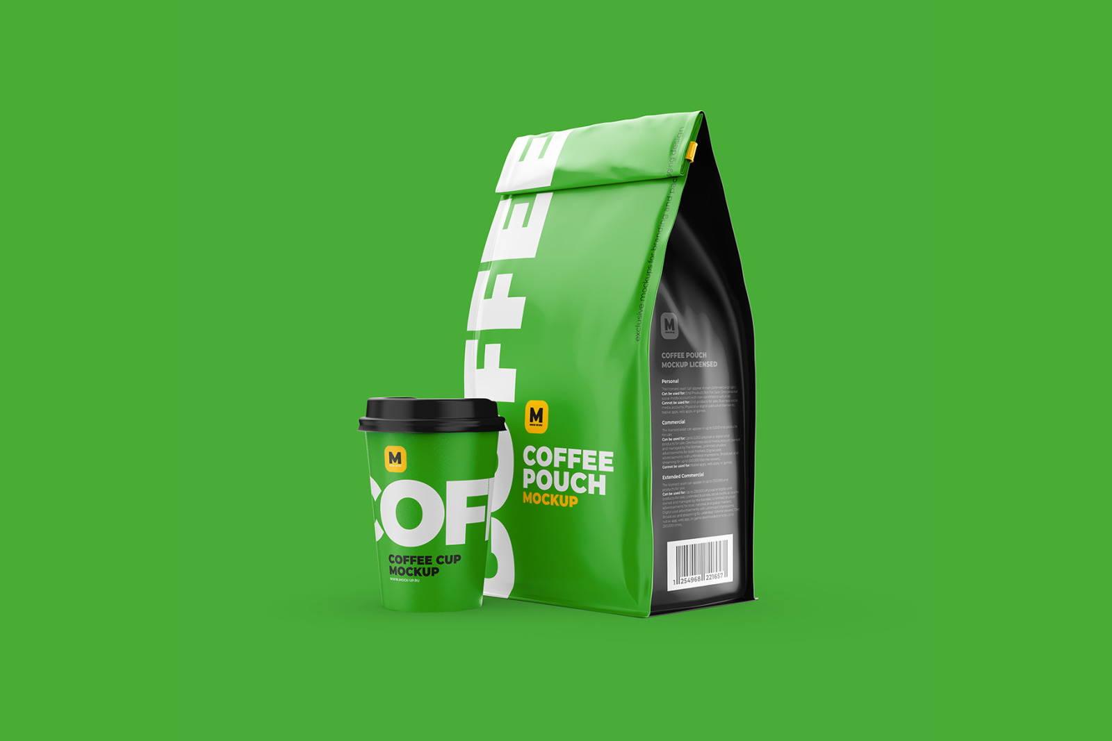 Coffee Pouch Back Half Side with Cup Coffee Pouch Back Half Side with Cup