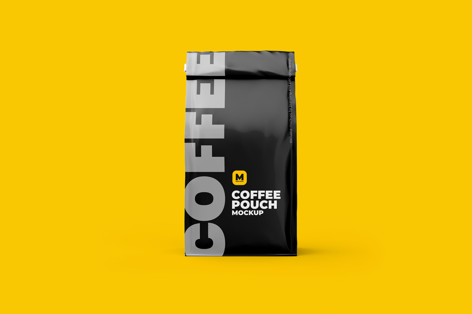 Coffee Pouch Mockup. Back view Coffee Pouch Mockup. Back view