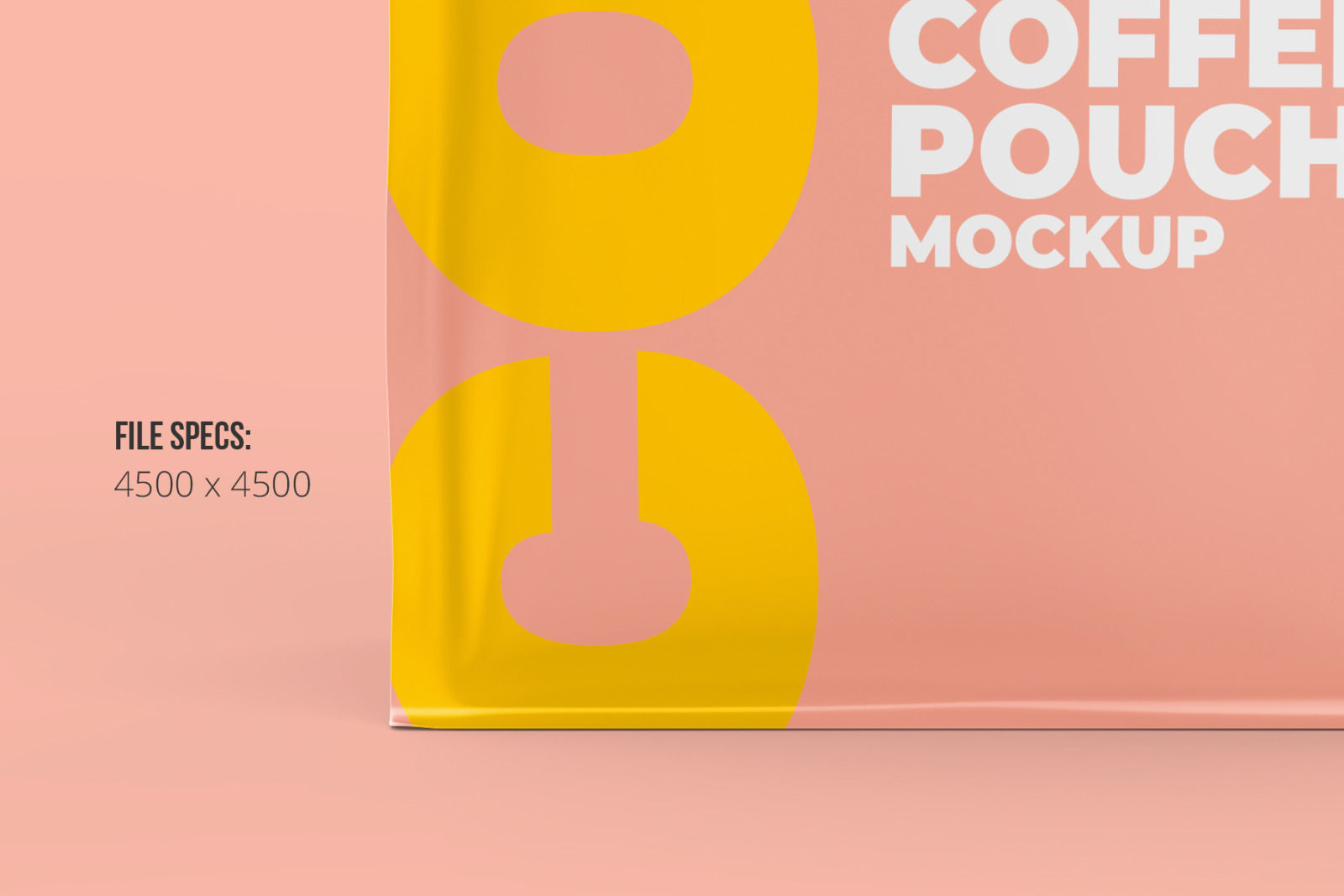 Coffee Pouch Mockup. Front view Coffee Pouch Mockup. Front view