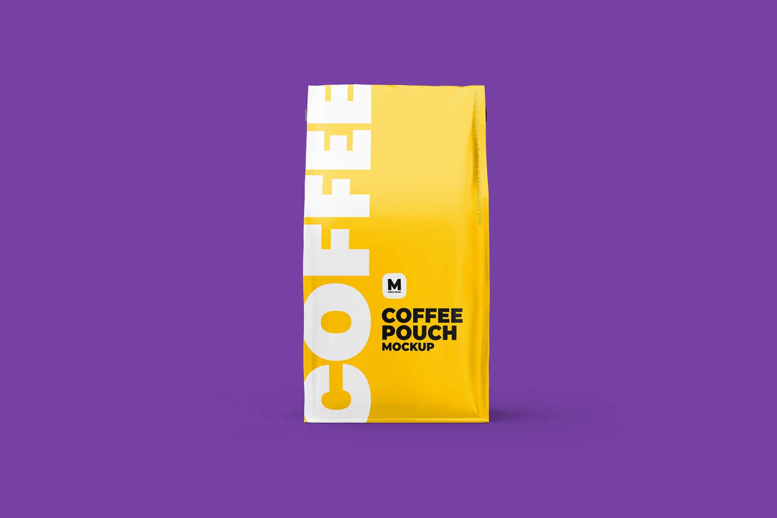 Coffee Pouch Mockup. Front view