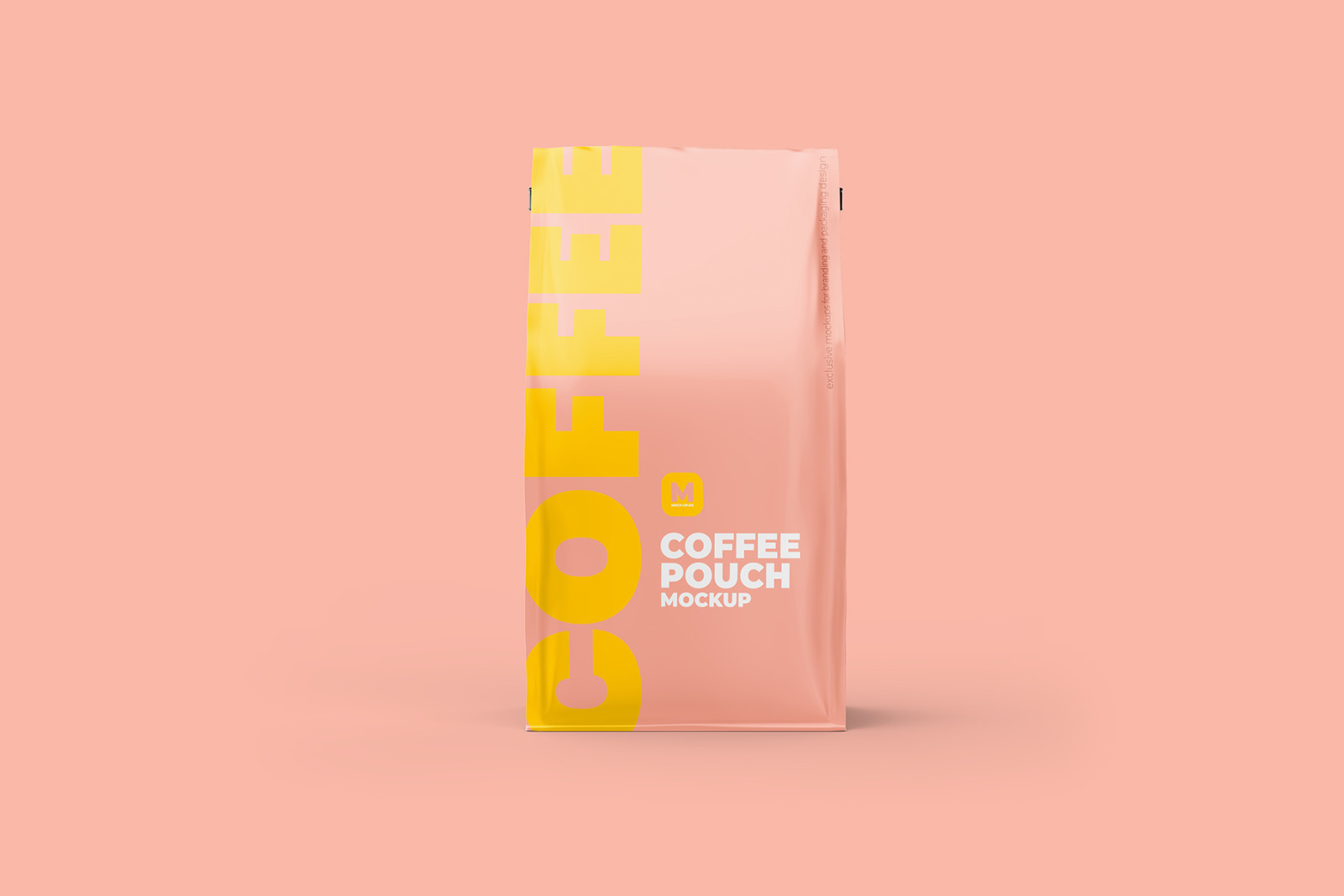 Coffee Pouch Mockup. Front view