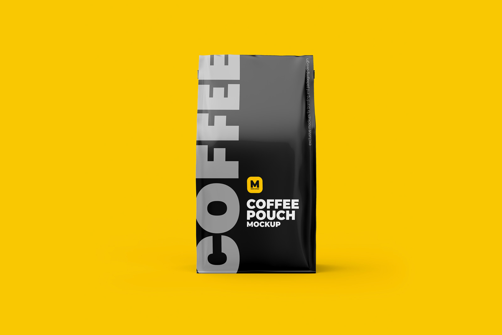 Coffee Pouch Mockup. Front view