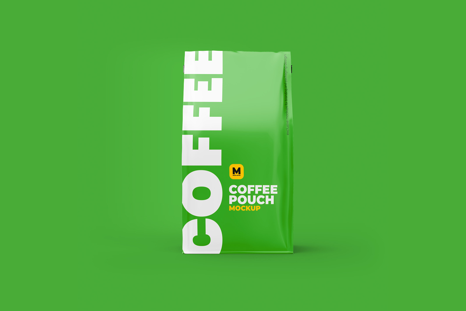 Coffee Pouch Mockup. Front view