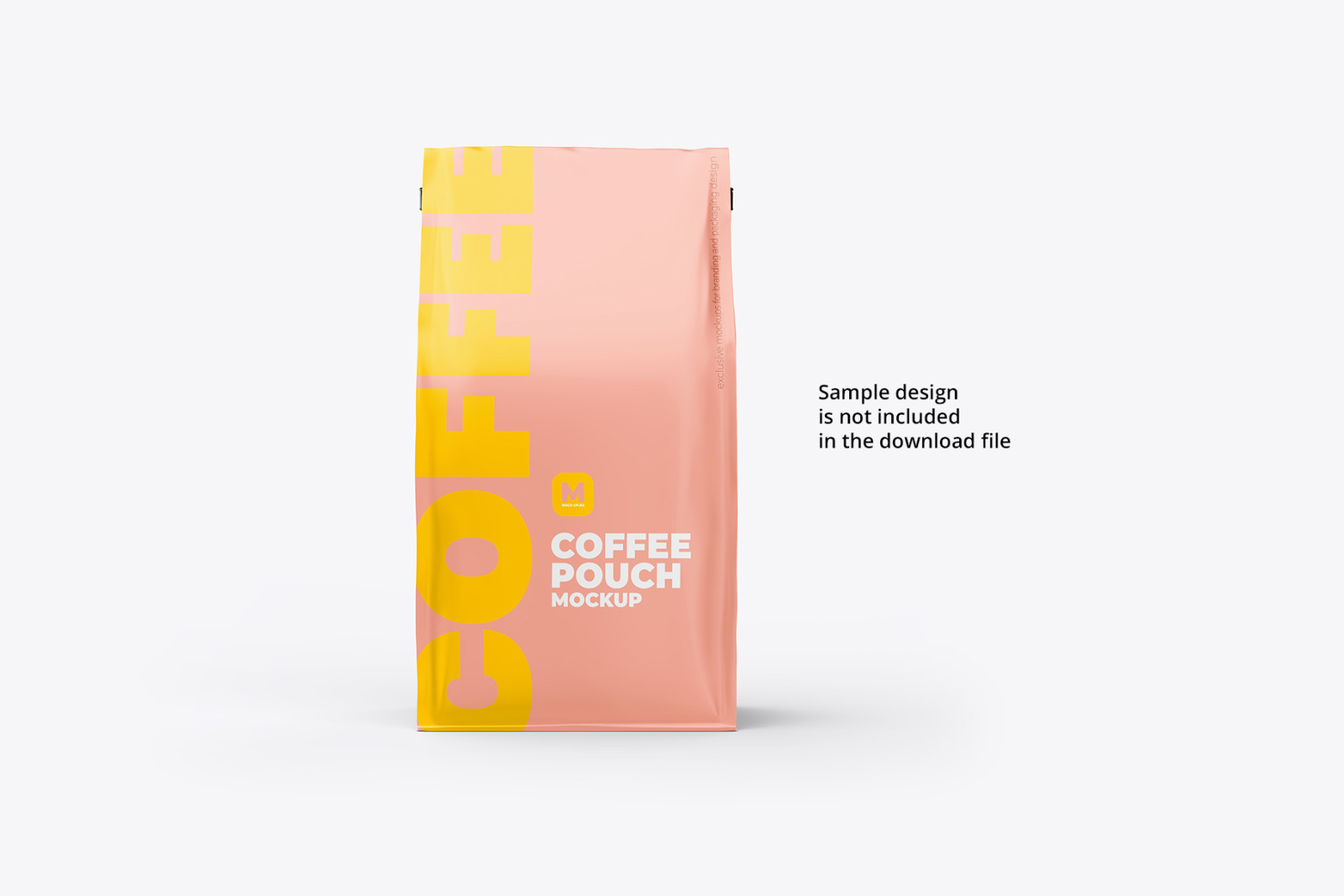 Coffee Pouch Mockup. Front view