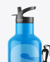 Glossy Water Bottle W/ Case Mockup