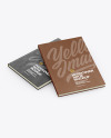 Hardcover Books w/ Leather Cover Mockup