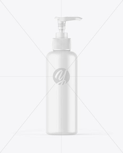 Glossy Bottle w/ Open Pump Mockup