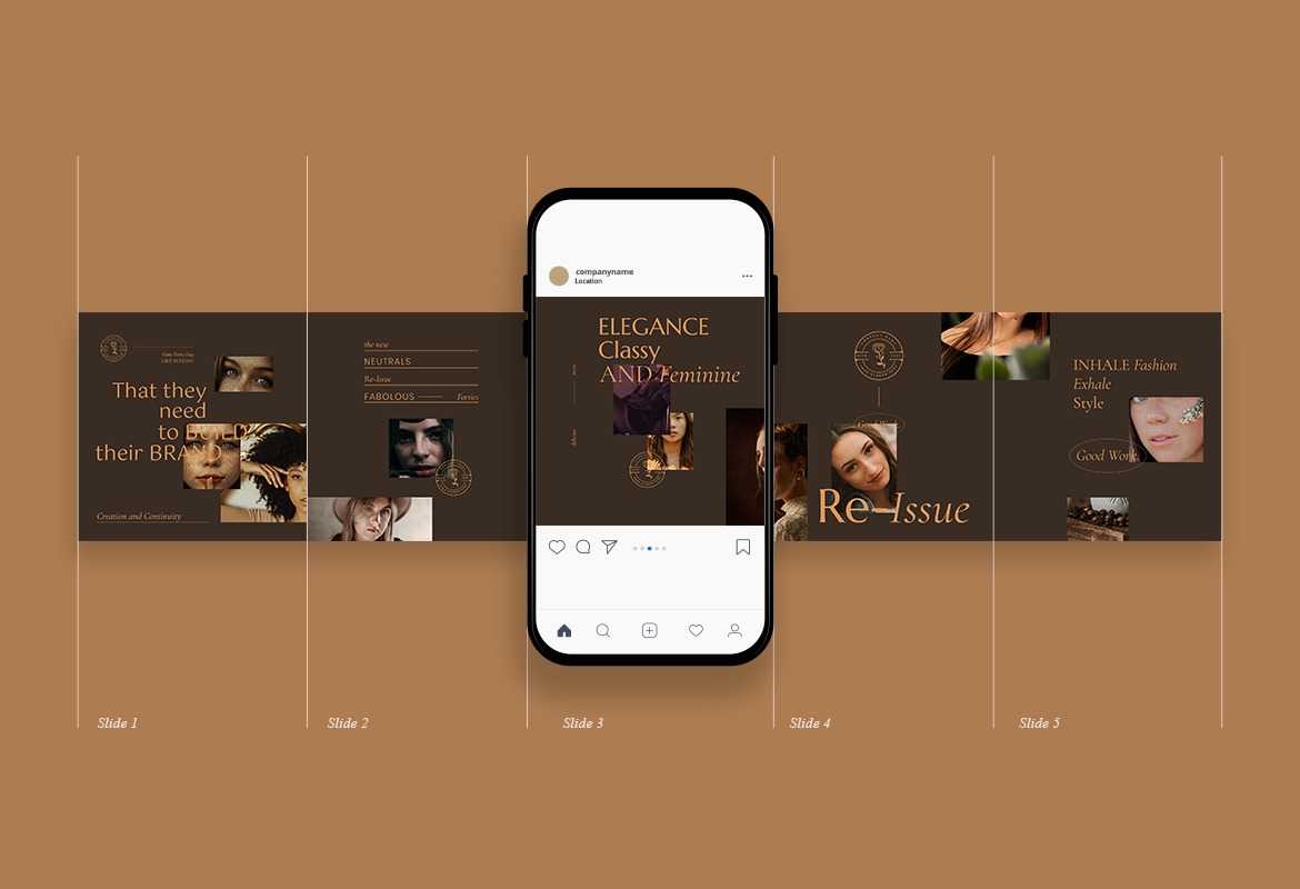 Classy and Elegant Instagram Carousel Post Template