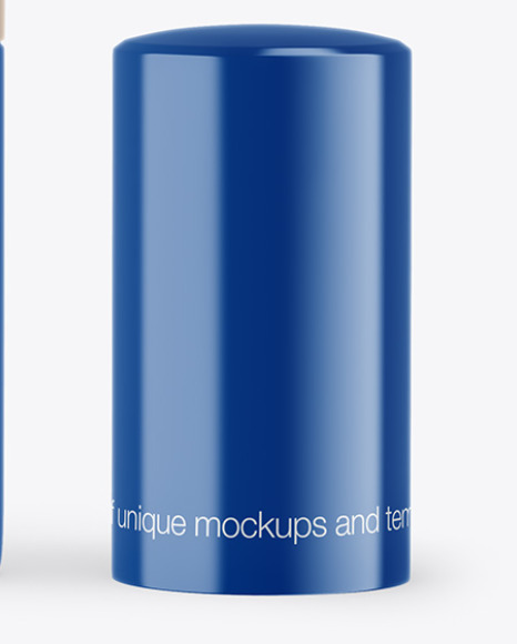 Glossy Opened Lipstick With Box Mockup