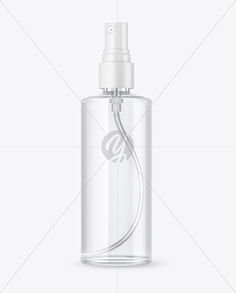 Clear Glass Spray Bottle Mockup