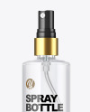 Clear Glass Spray Bottle Mockup