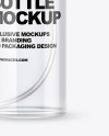 Clear Glass Spray Bottle Mockup