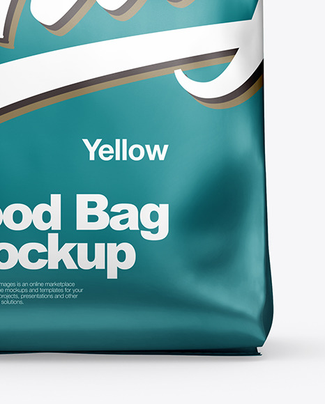 Matte Metallic Food Bag Mockup