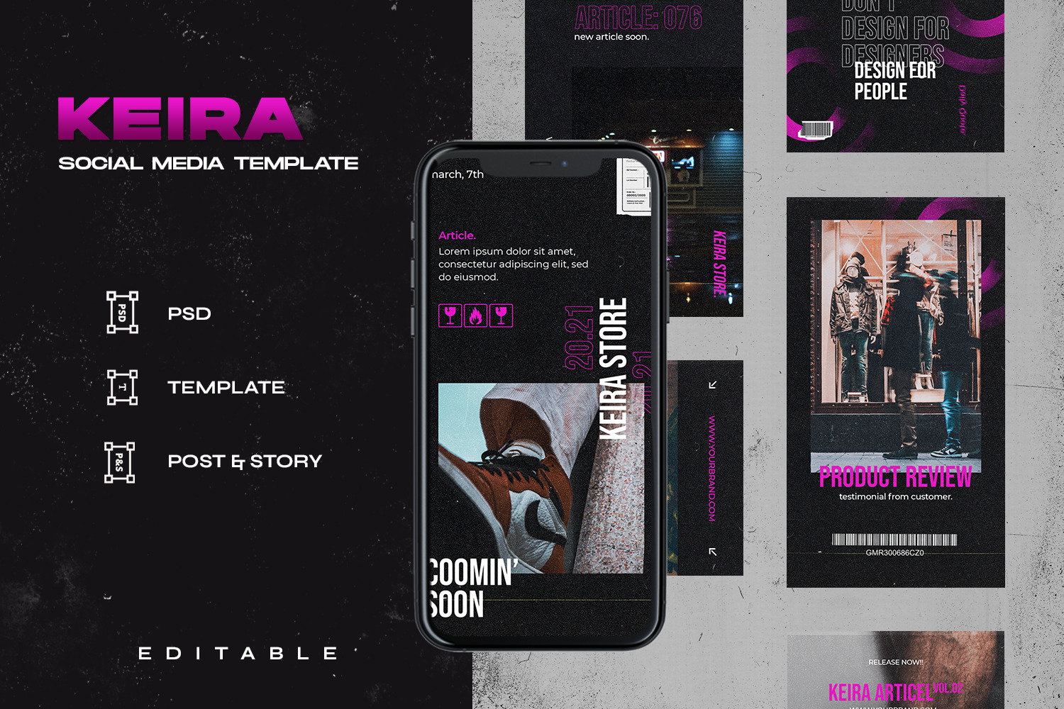 Keira - Instagram Stories & Post Template Keira - Instagram Stories & Post Template