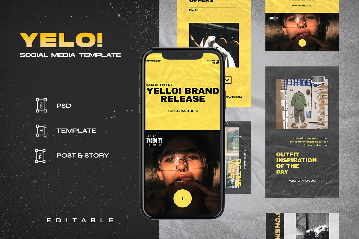 Yelo - Instagram Stories & Post Template Yelo - Instagram Stories & Post Template