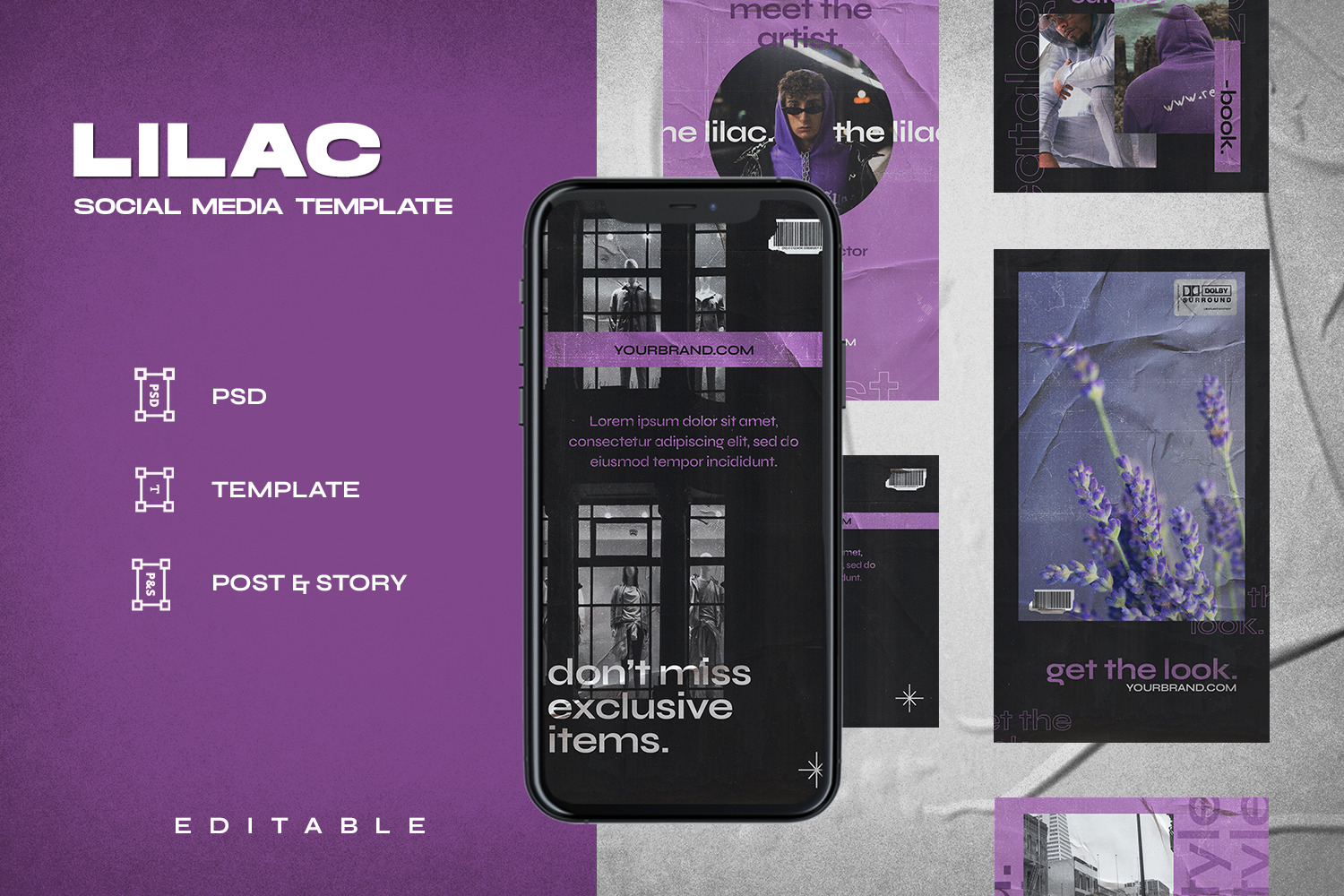 Lilac - Instagram Stories &amp; Post Template